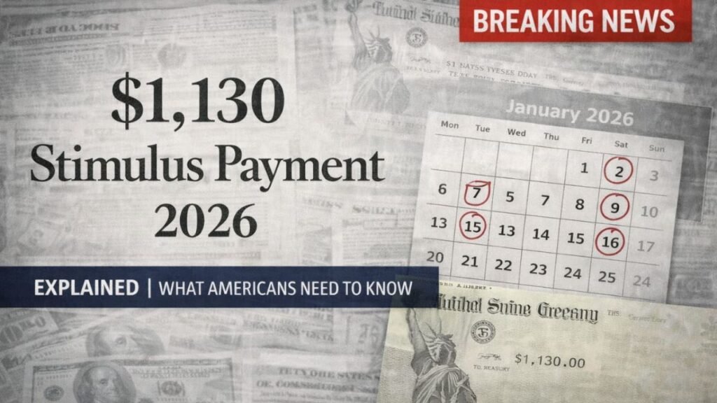 $1,130 Stimulus Proposal in 2026: What Americans Need to Know About Eligibility, Timing, and Preparation